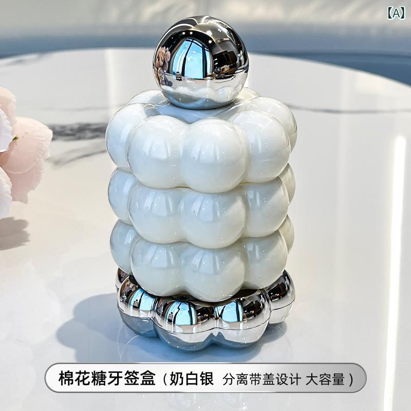 家用 収納ボックス つまようじ 綿棒 デンタルフロス 高級感 クリエイティブ デザイン リビング インテリア スタイリッシュ コンパクト 多機能