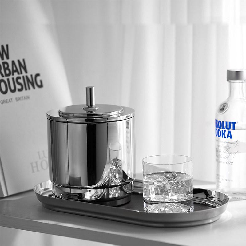 Metallic - 欧風 ステンレス アイスバケツ シャンパン ワイン 冷却用 家庭用 業務用 スタイリッシュ 高級感 氷保管 デザイン 耐久性 実用性