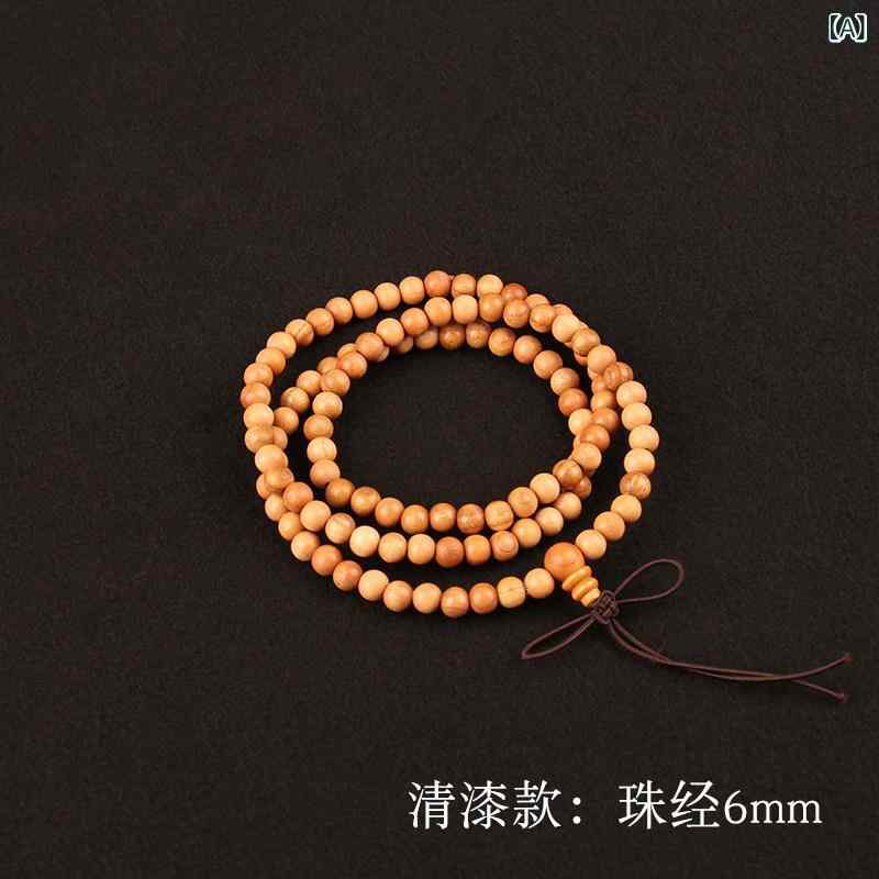 Other - 数珠 仏珠 天然桃木 古木製 無塗装 自然色 木質 ネックレス ブレスレット ユニセックス 祈祷用 アクセサリー 伝統柄