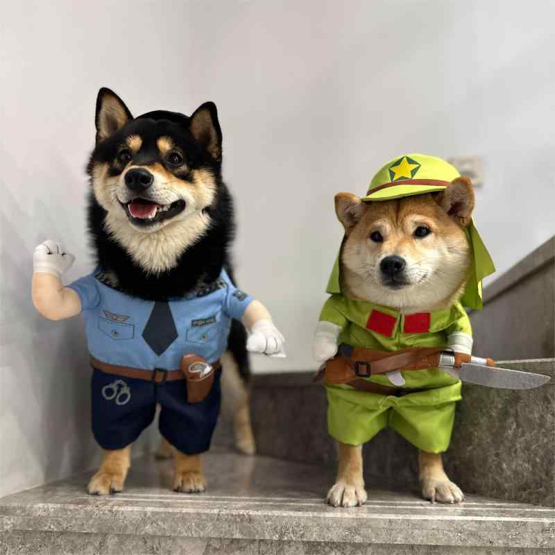 Costume - ペットコスプレ服 変身装 犬猫用 面白い コスチューム 変装 ユーモア ペット衣装 仮装 遊び心 ペットファッション コスプレグッズ