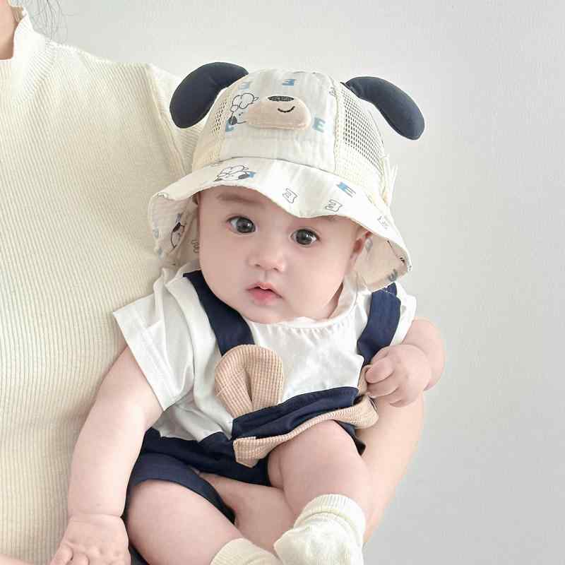 Hat - ベビー 防晒帽 男の子 夏用 漁夫帽 UVカット 薄手 通気性 軽量 外出用 赤ちゃん 帽子 日よけ キャップ 吸湿速乾 涼しい ソフト素材