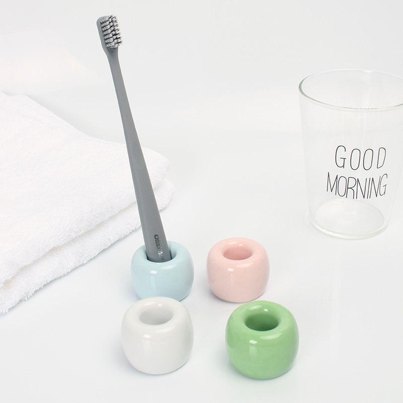 Toothbrush Stands, Holders - 歯ブラシスタンド 陶器製 和風 浴室収納 カップル用 置くタイプ ユニークデザイン 衛生ホルダー 日常使い モダンスタイル