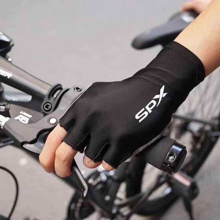 自転車グローブ ハーフフィンガー 春秋用 衝撃吸収 通気性 滑り止め 薄手 ロードバイク マウンテンバイク アウトドアサイクリング クッション グリップ 軽量 メンズ ユニセックス
