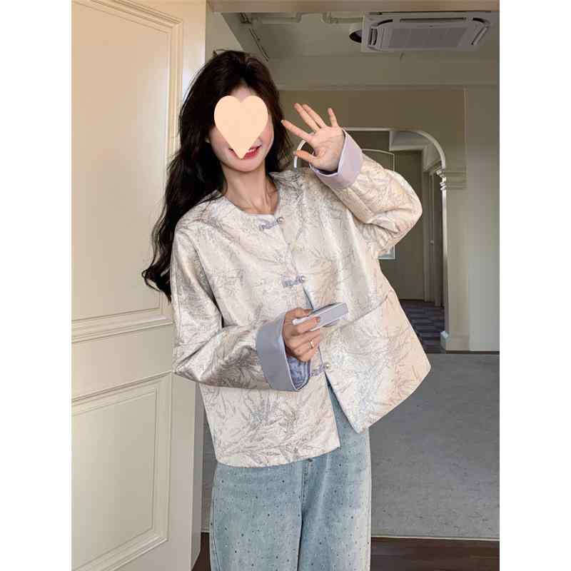 レディース 中華 国 レトロ 刺繍 盤ボタン コート 女性用 春物 かわいい 小柄向け 上着 トップス 軽量 綿素材 切り替えデザイン ブラック ベージュ 春夏 普段使い 通勤 コート ジャケット
