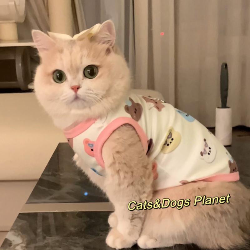 ペット 犬猫用 フリース ベスト 春秋 防毛 保温 ブルー ゴールド グラデーション 暖か 柔らか素材