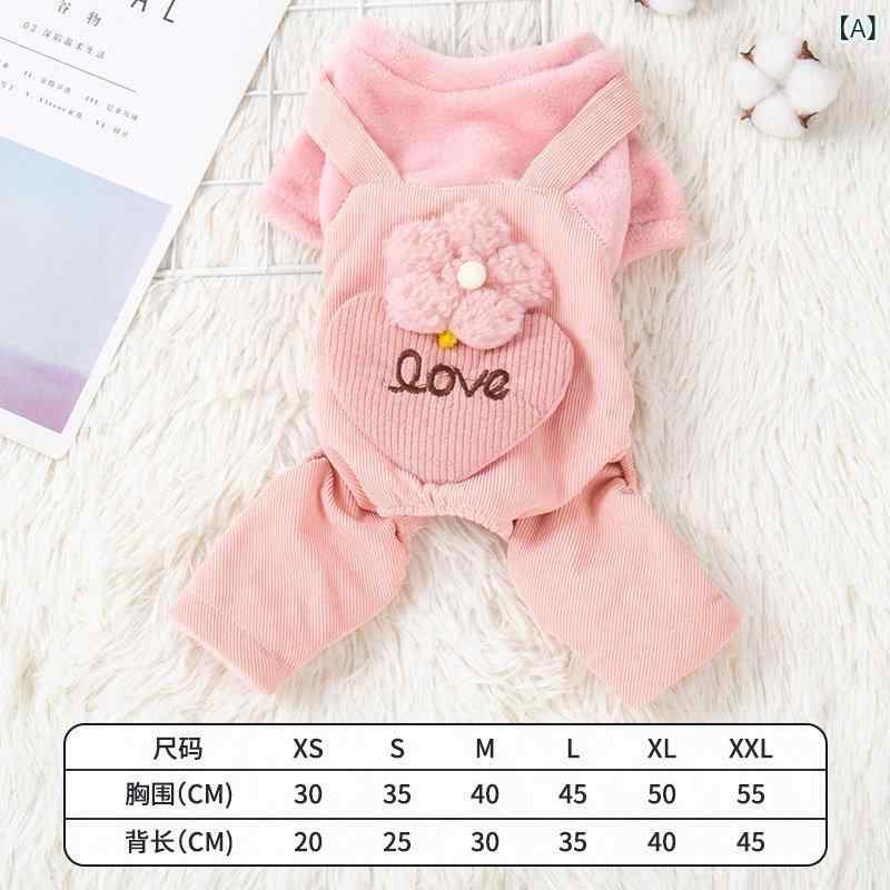 わんちゃん ペット服 かわいい かわいい 子犬の 冬 暖かい 4本 足の 服 テディ ビション ポメラニアン ヨークシャー ペット 服 猫 秋冬 服