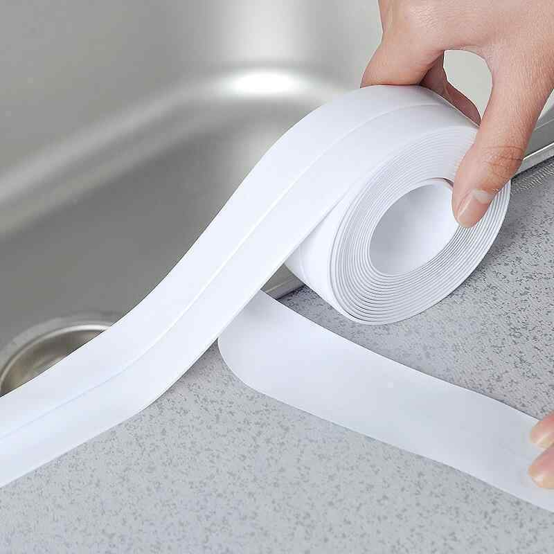 キッチン 防水 防潮 PVC シーリング ストリップ シール テープ 防カビ 耐久 キッチ...