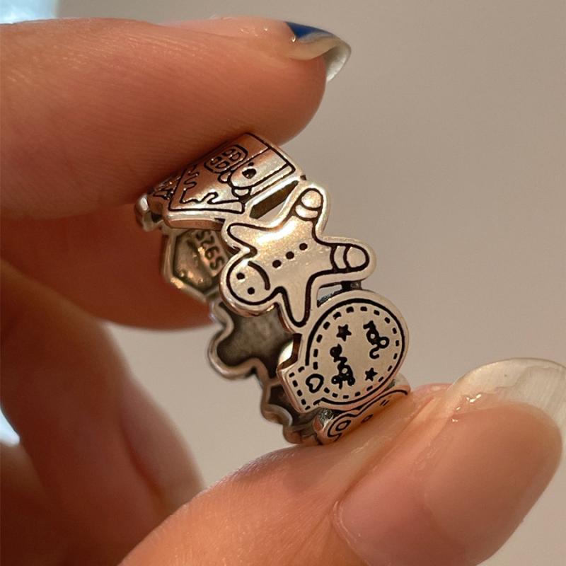 指輪 女性用 個性的 ファッション かわいい シルバー リング ヒョウ柄 普段使い 軽...