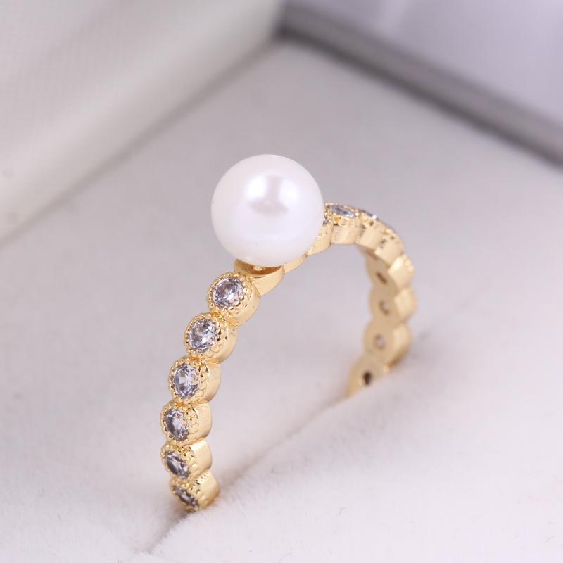 Other , Materials - 指輪 女性用 オープンデザイン 18Kゴールドメッキ マルチストーン ジルコニア 真珠 玉石 瑪瑙 かわいい 気質 高級感 普段使い 軽量 ファッションアクセサリー シルバー基調 ピンク系 グリーン系