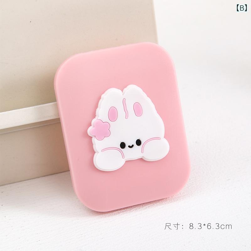 折りたたみ 化粧鏡 かわいい カード 柄 二合一 コンパクト ミラー ミニ 携帯用 小...