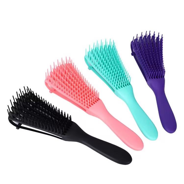 ヘアブラシ 頭皮マッサージ 梳き 髪用 八爪魚型 スムージング 頭皮ケア ブラッシング 髪サラサラ 軽量 柔軟素材 日常使い 通勤通学 女性向け ヘアスタイリング 頭皮刺激 血行促進 抜け毛予防 髪しっとり ブラック ブラウン ランダムカラー