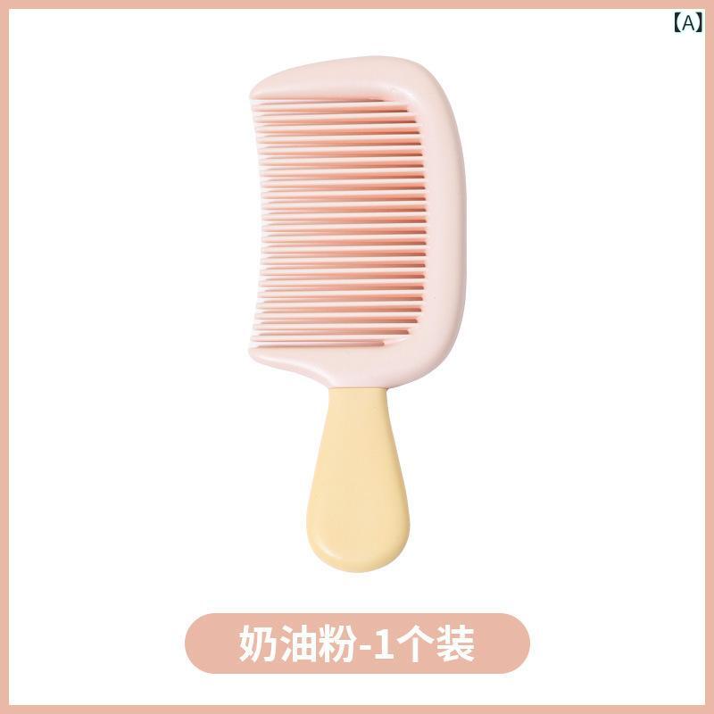 ヘア コーム ミニ アイス クリーム 女性用 長髪 ストレート 髪 ブラシ 学生 寮 ワイド トゥース 滑らか ヘア ポニーテール ポータブル プラスチック 櫛 かわいい 形状 軽量 日常使い 髪 ケア アクセサリー