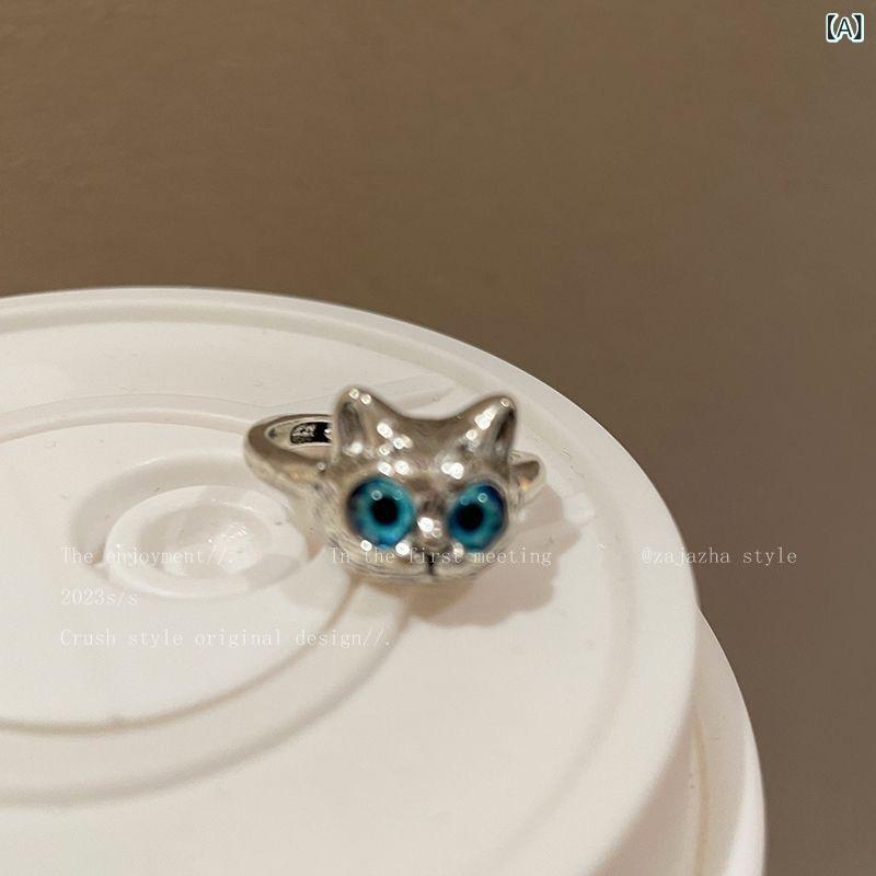 Other , Materials - 指輪 女性用 かわいい 蛇 猫モチーフ 食指用 クール 個性派 ネット通販人気 シルバー調 シンプル 普段使い 軽量 ファッションアクセサリー 姉妹お揃い ゴールド シルバー ピンクゴールド 秋冬 春夏 通勤 デート ギフト
