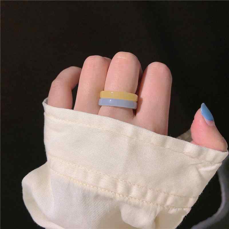 指輪 女性用 ファッション 個性的 インスピレーション シンプル 清新 カラフル 百...