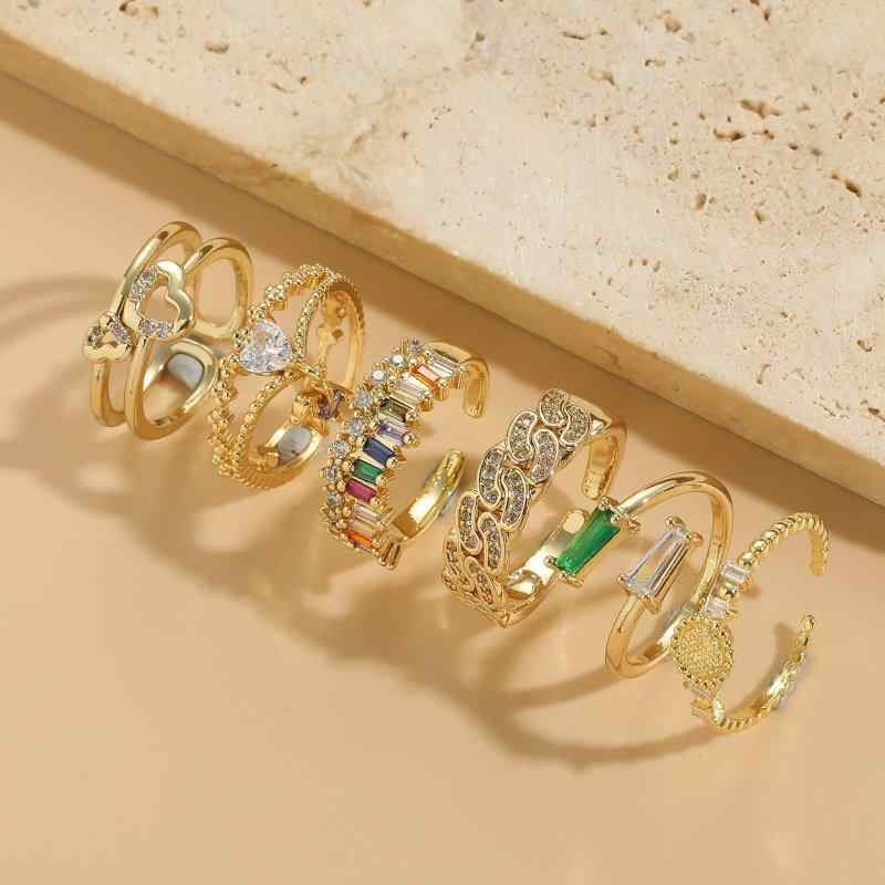 Other , Materials - 指輪 女性用 かわいい ハート ジルコニア 軽量 デザイン 開口型 個性 OL 気質 通勤用 普段使い ピンク系 シルバー アクセサリー ジュエリー ファッション リング 宝石 モダン シンプル 華奢 スタイリッシュ
