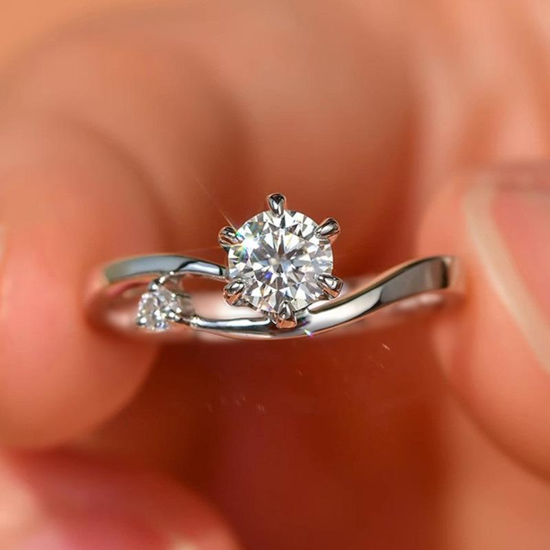 レディース 指輪 ジルコニア リング 女性用 輝き ファッション 婚約 アクセサリー 幾何学 クロスボーダー 細工 かわいい 日常使い 華奢 シルバー ピンクゴールド トパーズ スタイリッシュ ギフト ジュエリー ボリューム モダン