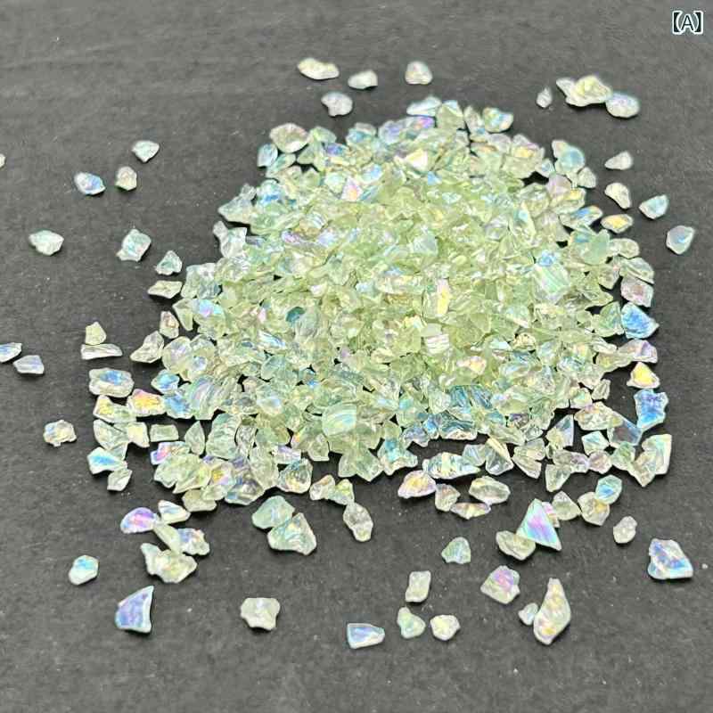 ネイル アクセサリー 幻彩 碎石 ビーズ アイス クリア イリガラー 不規則 カラフル...