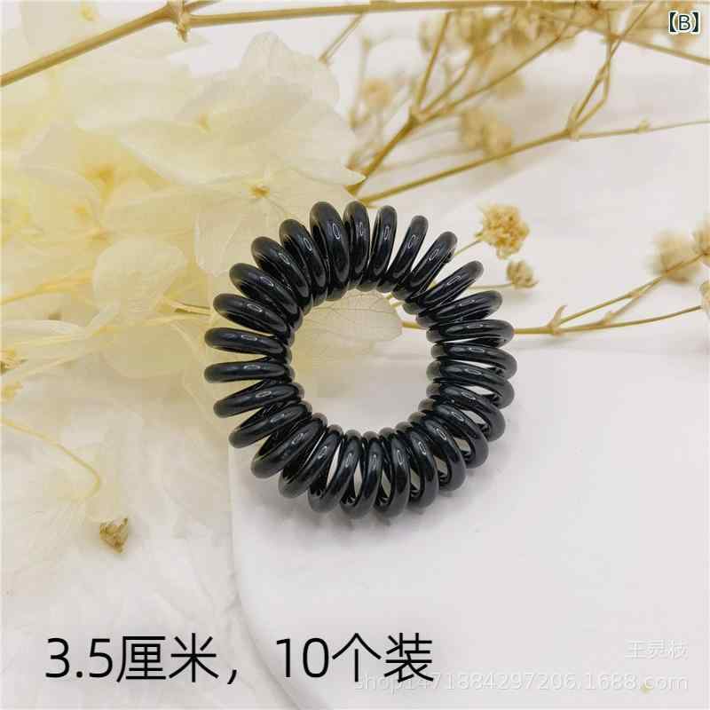 ヘアアクセサリー 女性用 電話線 ヘアゴム ヘアリボン シンプル ベーシック 普段使...