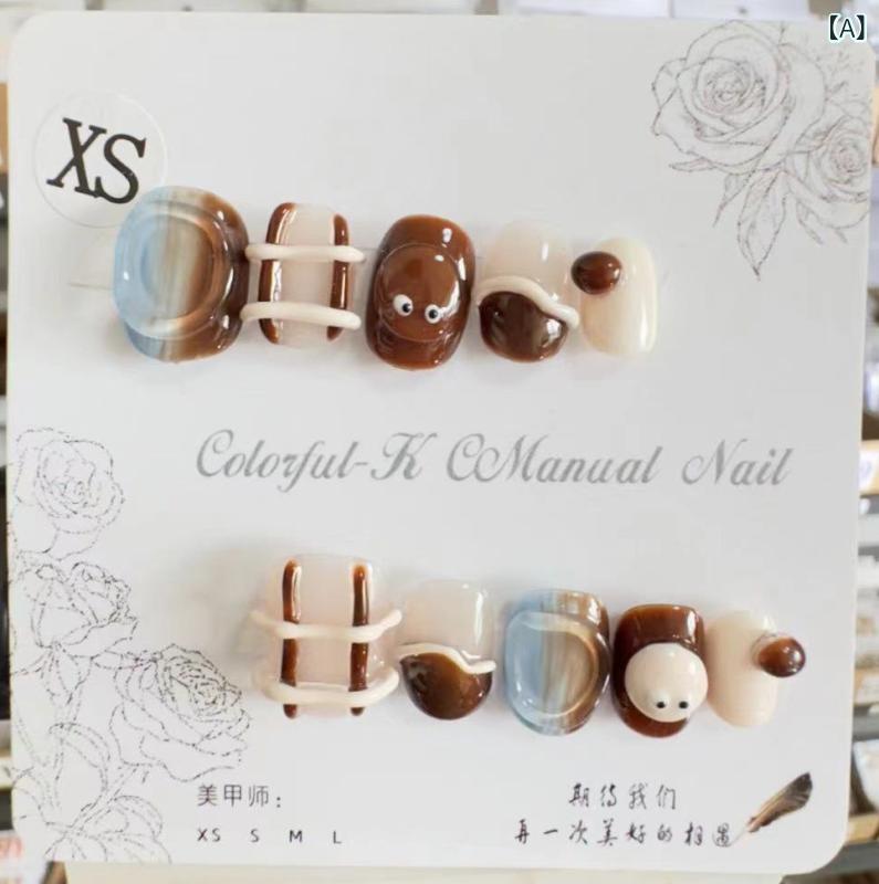 ネイルチップ かわいい 学生用 美甲 手作り オリジナル 爆款 繰り返し使用 軽量 伸縮性 通学 普段使い ピンク系 カラフル ビビッドカラー