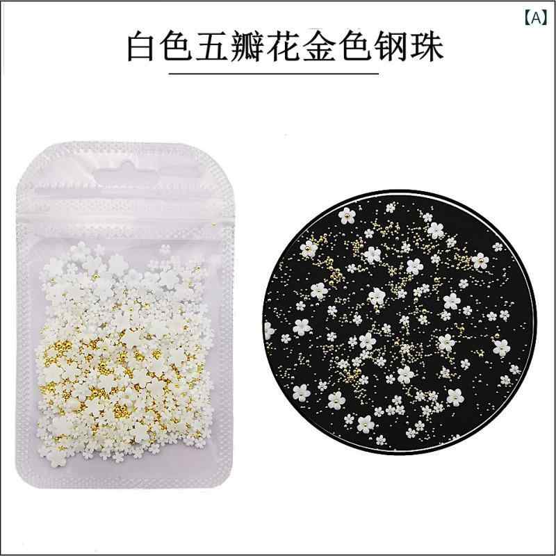 ネイル アクセサリー 樹脂 花 モチーフ ピンク 花びら 5枚 花 かわいい 装飾 アイテム 粉色 系 アクセ ピース セット