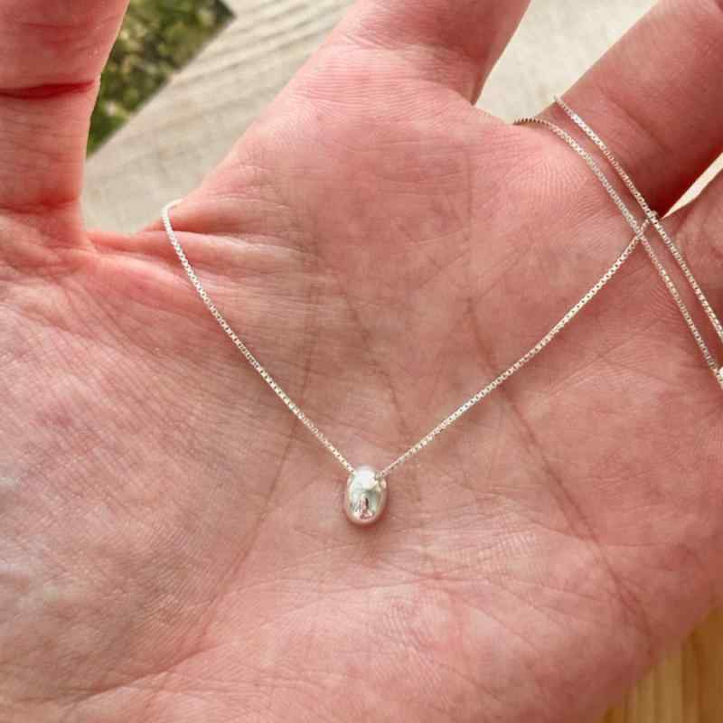 SWAROVSKI - ネックレス 女性用 純銀 韓国 シルバー 豆豆 楕円形 気質 シンプル 高級感 ペンダント ボックスチェーン 軽量 鎖骨チェーン シルバーアクセサリー 細身デザイン 日常使い 華奢 洗練 ジュエリー