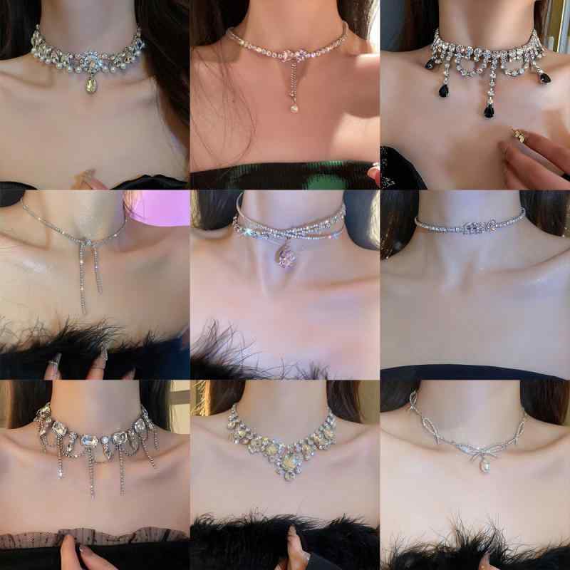 ネックレス 女性用 ジルコニア 加工 水滴 楕円 チェーン 鎖骨 ライン ファッション 高級感 デザイン 冷淡 アクセサリー メンズ ユニセックス シンプル スタイル ゴールド 加工 シルバー トーン 軽量 細身 形状 日常使い 通勤