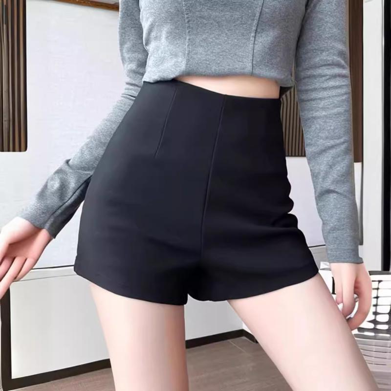 樂天商城 - レディース ショートパンツ 春夏 ブラック 高腰 タイト 包み込み スリム セクシー ストレッチ フィット ホットパンツ ファッション 普段使い 軽量 吸湿速乾 デニム ビッグシルエット ピンク系 アイボリー