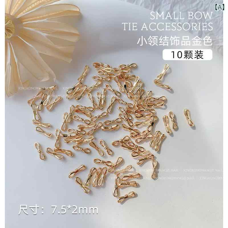Other - ネイルアクセサリー 合金 蝶結び クリスマス キラキラ メタル 花飾り 小さなリボン ネイルジュエリー 装飾パーツ ハンドメイド 女性用 かわいい デザイン 光沢 金属加工 日常使い 指先 デコレーション