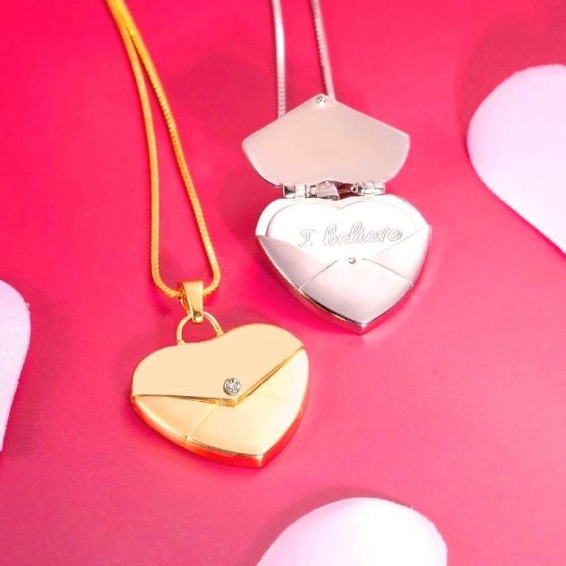 ネックレス 女性用 18Kゴールド ハート オープン シンプル 個性 鎖骨チェーン 記念 ペンダント ゴールドチェーン かわいい プレゼント 普段使い 軽量 アクセサリー