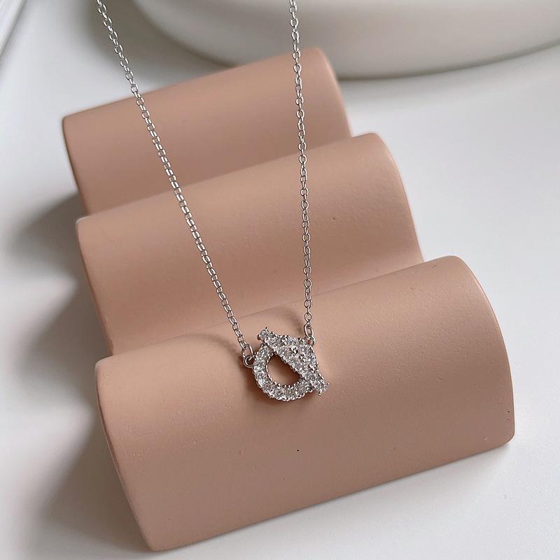 Pearl White - ネックレス 女性用 S925純銀 韓国 ファッション 気質 輝く ジルコニア ロケット チェーン 個性 トレンド アクセサリー 華やか スタイリッシュ シルバー ジュエリー デイリー 使い 軽量 細工 繊細 デザイン