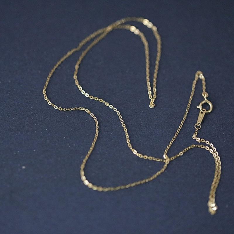 Cubic Zirconia - ネックレス 女性用 純銀 14Kゴールドカラー メッキ加工 細身 シンプル 高級感 鎖骨チェーン トレンド 輝き ジュエリー アクセサリー 普段使い 軽量 華奢 ゴールド シルバー スタイリッシュ