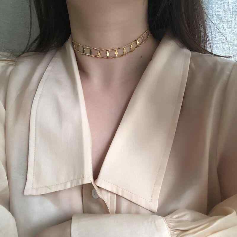 Cubic Zirconia - ネックレス 女性用 レイヤード チェーン ビンテージ ジオメトリック デザイン シンプル ベーシック トレンド アクセサリー レイヤードスタイル ゴールド調 シルバー調 日常使い コーディネート ファッション ジュエリー