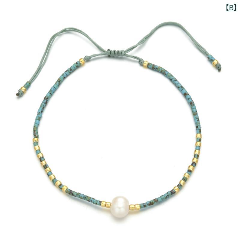 ブレスレット 女性用 ボヘミアン ハンドメイド ビーズ アクセサリー ファッション ...