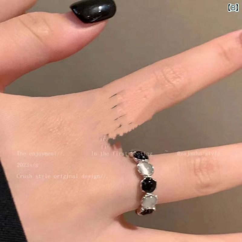 指輪 女性用 猫眼石 星モチーフ インスピレーション ファッション 個性派 カップル...