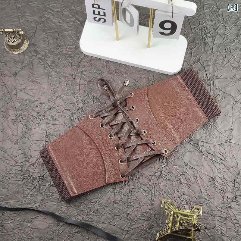リバーパディのワンピース レディース ファッション 復古 伸縮性 松緊 ウエスト ベルト 束腰 装飾 ハイウエスト フィット コルセット ドレス 女性用 春夏 軽量 伸縮素材 普段使い 通勤用 カジュアル スタイル ビッグシルエット ブラック ピンク系 アイボリー｜アングル3