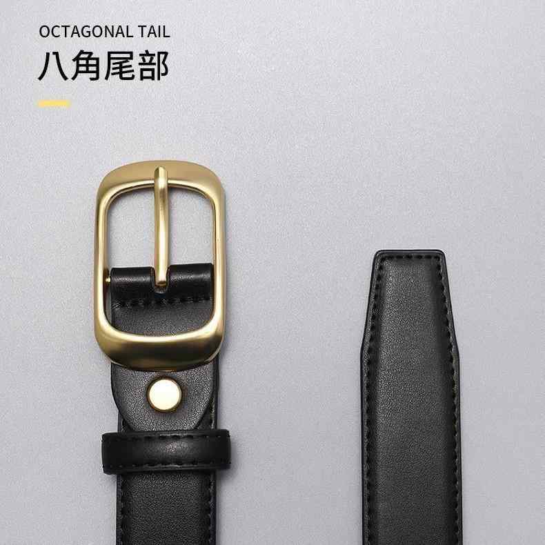 レディース ベルト 牛皮 牛仔パンツ 腰帯 革ベルト 女性用 腰回り ファッション アクセサリー シンプル スタイリッシュ 針金バックル 金属 バックル 日常使い 軽量 伸縮性 通勤 普段使い カジュアル デニム コーデ ブラック ブラウン 秋冬