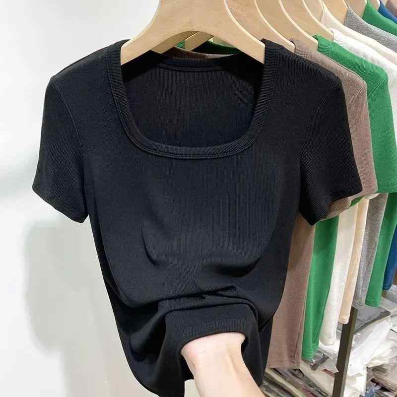 乐天商城 - レディース トップス メンズ Uネック ストライプ柄 短袖 Tシャツ 夏 ゆったり シルエット ぽっちゃり対応 腹部カバー 切り替えデザイン 綿混 吸湿速乾 軽量 普段使い かわいい カジュアル ブラック ピンク系 アイボリー 通勤用 アウトドア