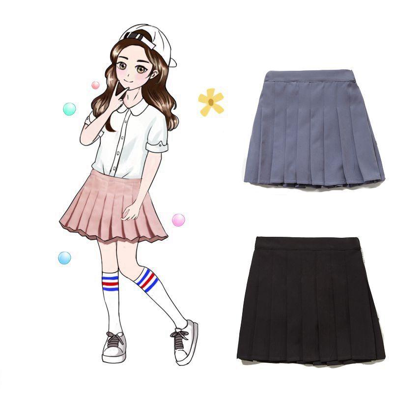 Rakuten - 女の子 プリンセス スカート セット 春夏 幼稚園 小学生 フレア プリーツ 半身スカート 膝丈 コットン 混紡 軽量 通気性 ピンク ブルー かわいい 普段使い 学校 遊び着 フレアシルエット ウエストゴム 伸縮性 快適 インナーショーツ 付き 膝上丈