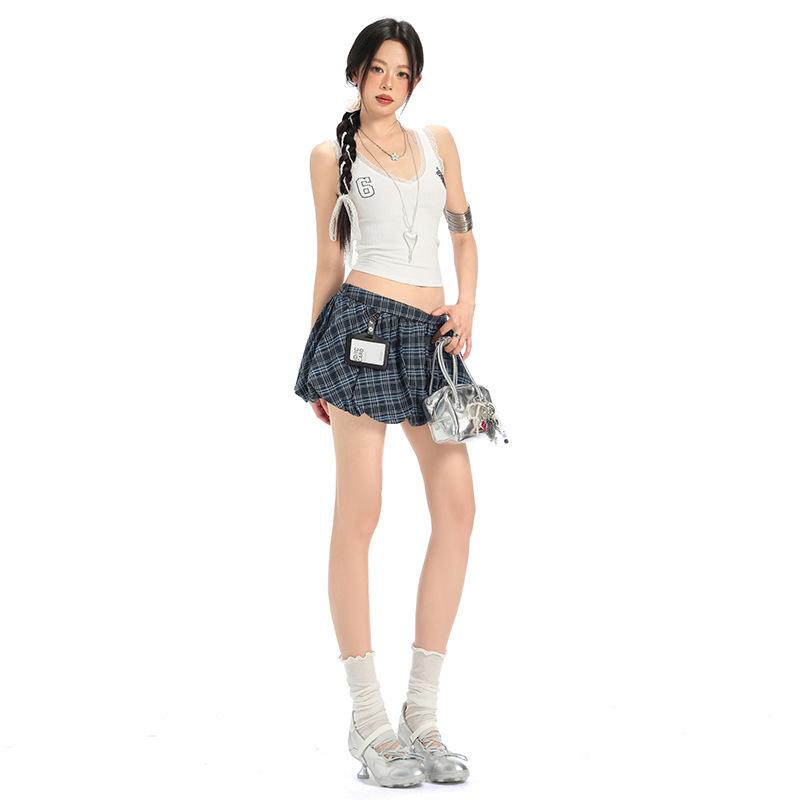 Rakuten - スカート 女性用 春夏 花柄 スカート口袋 チェック柄 フレアスカート スリム ガーリー 半身スカート チュチュスカート コットン 軽量 フレアシルエット ピンク系 アイボリー かわいい 普段使い 通勤用