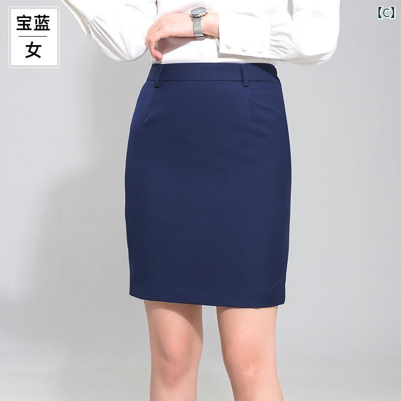 スカート 女性用 春夏 仕事用 膝丈 包み タイト 膝上 ヒップカバー ビジネス スーツ 合わせ コットン ストレッチ 軽量 通勤 普段使い ブラック ネイビー グレー 膝丈スカート タイトスカート 膝上スカート riverpaddy-11444695 リバーパディ サンプル画像3