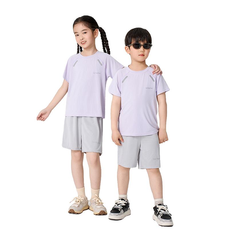 Cardigans - 子供服 速乾 運動 短袖 セット 夏 男の子 女の子 休闲 薄手 接触冷感 メッシュ ティーシャツ ショートパンツ 吸湿速乾 軽量 通気性 カジュアル アクティブウェア