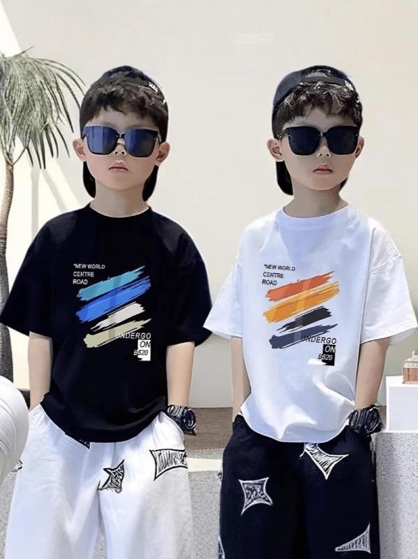 Tシャツ キッズ 男の子 半袖 トップス 子供服 コットン 綿100％ 夏物 クルーネック...