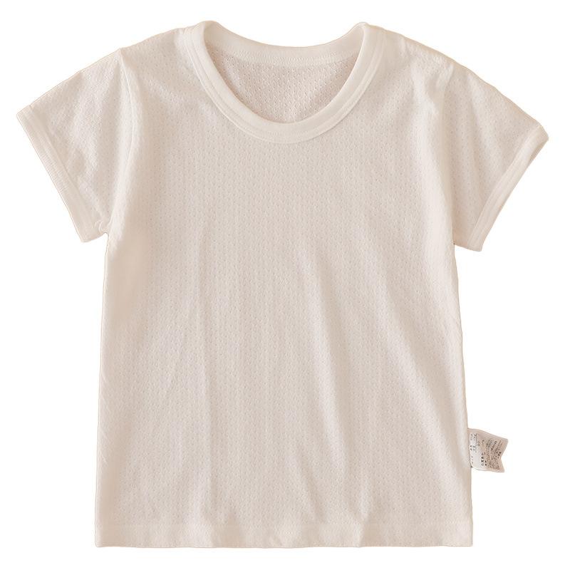 キッズ 半袖 Tシャツ 男女兼用 綿 白 子供用 短袖 上衣 小学生 赤ちゃん 汗拭き 吸汗 吸湿速乾 通学 普段使い 肌着 軽量 通年