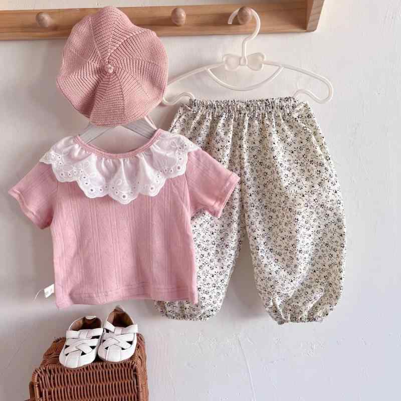 Cardigans - レディース 春夏 セット 花柄レース 薄手 通気性 メッシュ 短袖 Tシャツ かわいい トップス 防蚊 ロングパンツ 軽量 吸湿速乾 クール ビッグシルエット ピンク系 カジュアル 普段使い アウトドア ストレッチ 切り替え デザイン 再生繊維 接触冷感