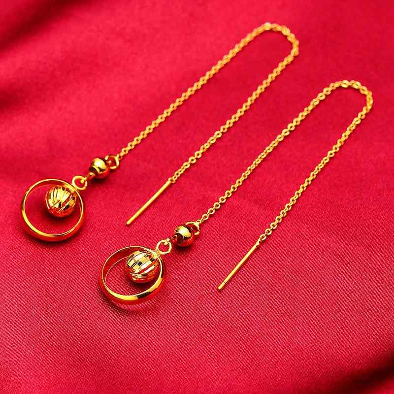 Rakuten - イヤリング フラワーモチーフ ゴールドメッキ シンプルロング 花モチーフ ファッション アクセサリー 華やか 軽量 華奢デザイン ゴールドカラー 普段使い デイリーコーデ