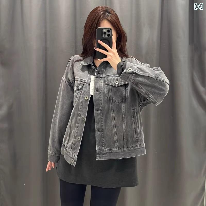 リバーパディのジャケット レディース デニムジャケット Gジャン アウター 婦人服 トップス 上着 デニムコート スプリングコート カジュアル 普段使い 通勤 通学 お出かけ デイリー 旅行 散歩 定番 軽アウター 羽織り デニム ジージャン 羽織もの 長袖 ゆったり｜アングル2
