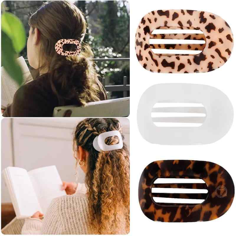 发饰 - ヘアクリップ 女性用 セミサークル 弧形 柔軟 可曲げ ポニーテール アップスタイル ディスクヘア シャーククリップ ヘアアクセサリー 欧米 かわいい 軽量 プラスチック素材 普段使い 髪留め シンプルデザイン