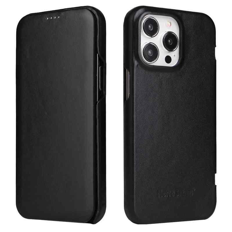 スマホケース iPhone16Plus用 手帳型ケース 本革 牛革 鞄 携帯カバー 携帯ケース 横開き フリップケース ビジネス用 シンプル 高品質 高級感 薄型 軽量 耐衝撃 保護カバー カード収納付き スマホアクセサリ スマートフォンケース 磁気吸着