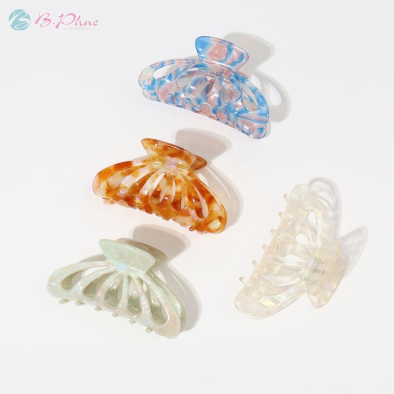 ヘアクリップ 女性用 韓流 気品 軽量 幾何学 ビンテージ べっ甲柄 洗いやすい ファッション アクセサリー かわいい 普段使い 髪飾り シンプル デザイン ブラウン系