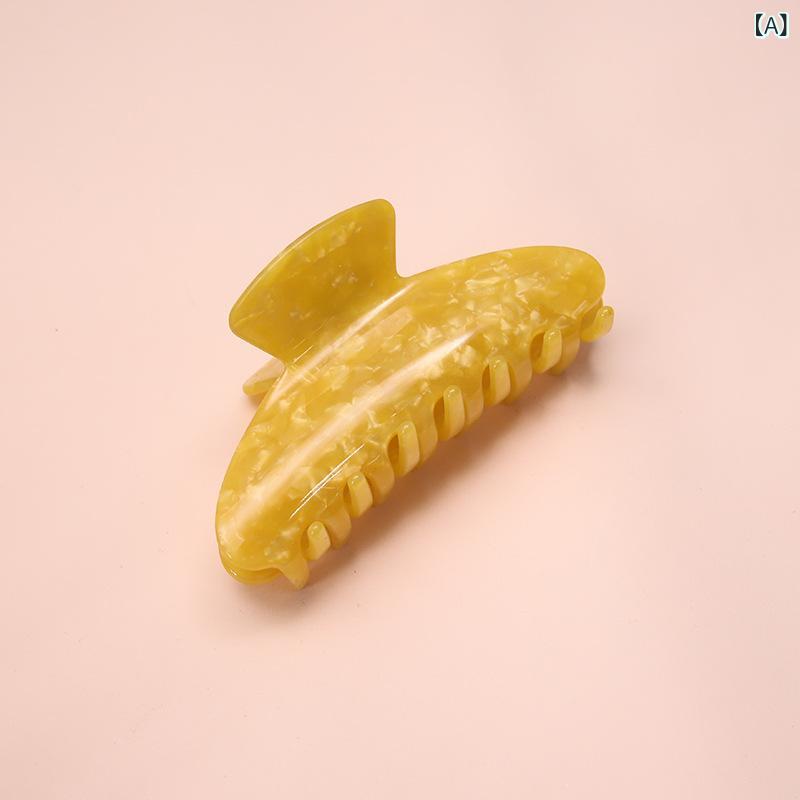リバーパディのヘアアクセサリー モランディカラー 女性用 発夾 グリップクリップ 後頭部用 ヘアピン シャーククリップ かわいい ピンク系 アイボリー 軽量 普段使い 髪留め ヘアアレンジ シンプル｜アングル2